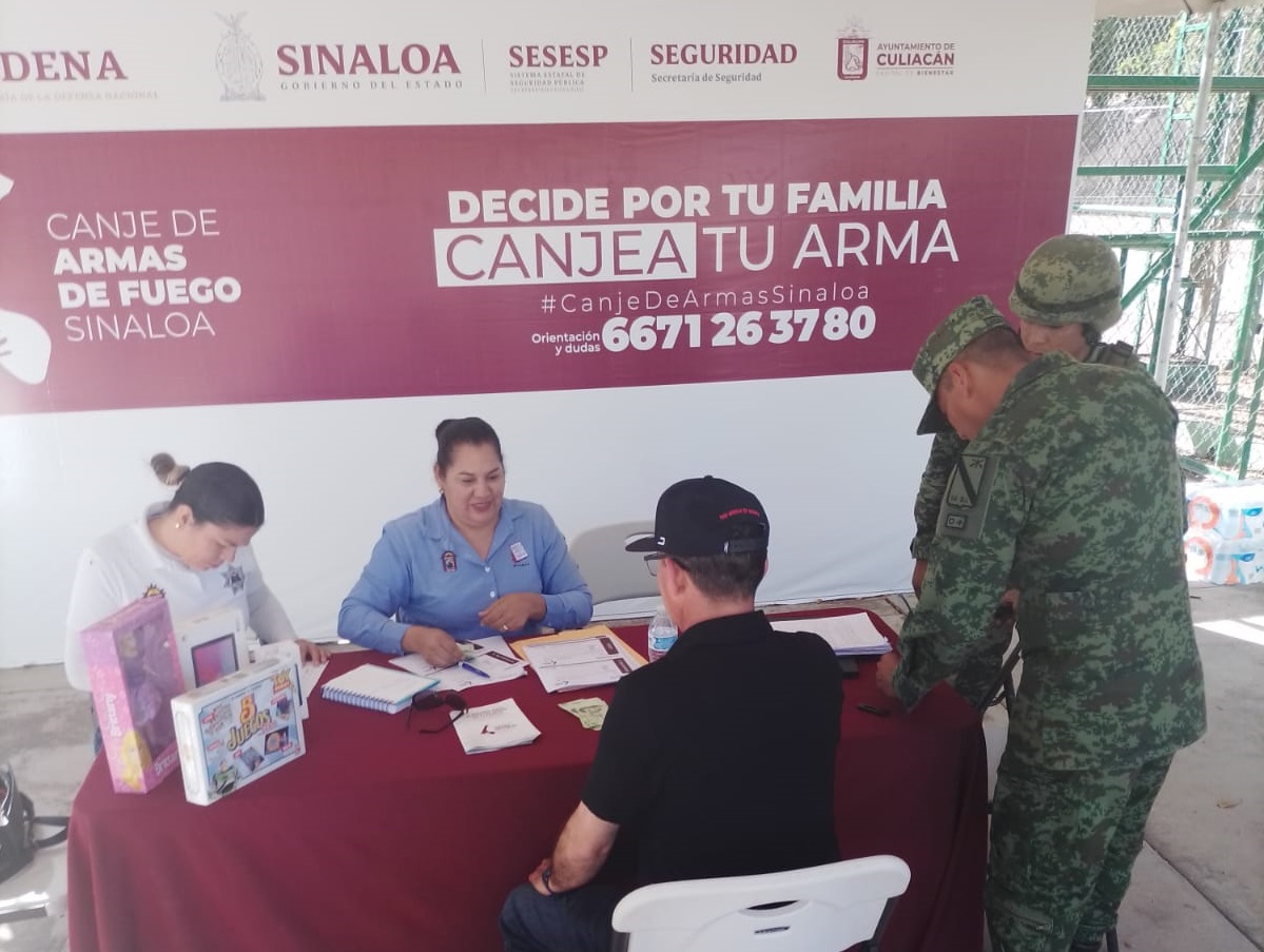 29 armas y tres granadas canjeadas en primera semana; inicia segunda semana de canjes en Navolato y Culiacán: Sesesp