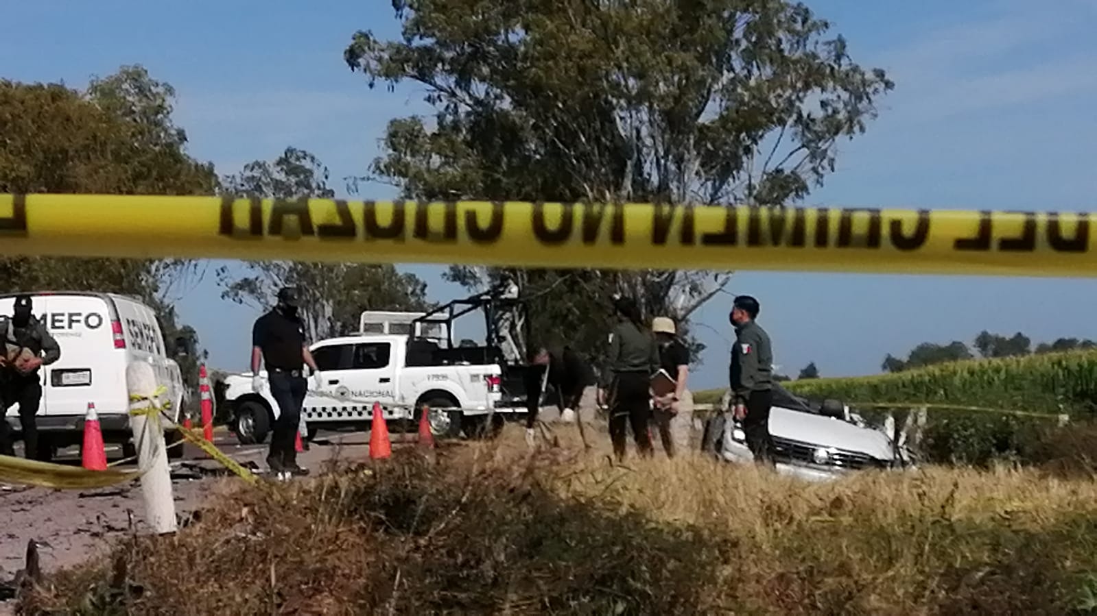 Accidente de carretera tipo volcadura en la maxipista Culiacán Mazatlán, eran presuntos gatilleros