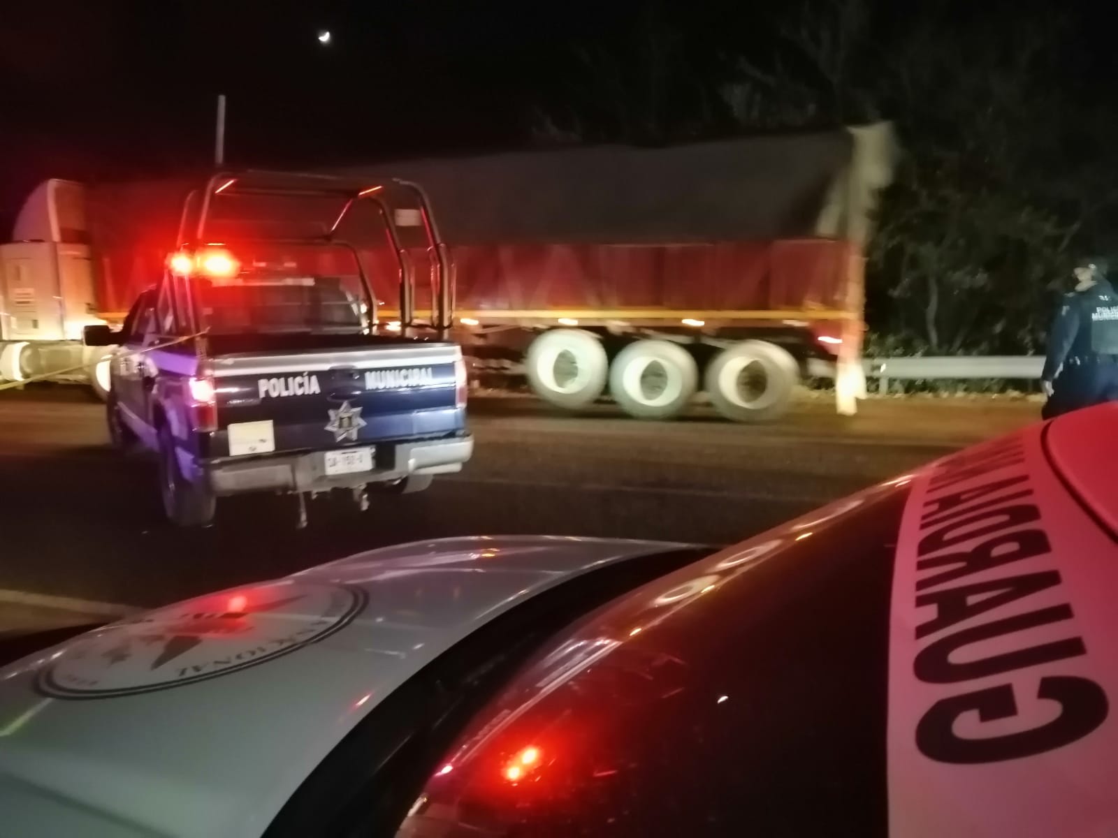 Accidente en la Maxipista Culiacán-Mazatlán. Foto: Ernesto Martínez