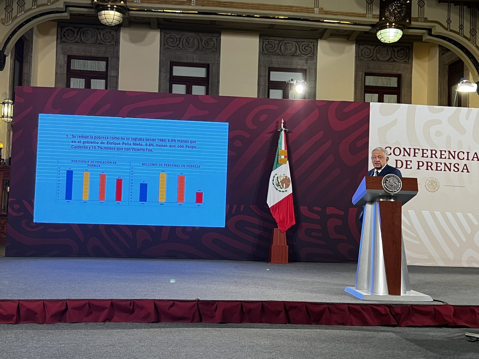 Andrés Manuel López Obrador en conferencia matutina del 11 de agosto de 2023. Foto: Cortesía