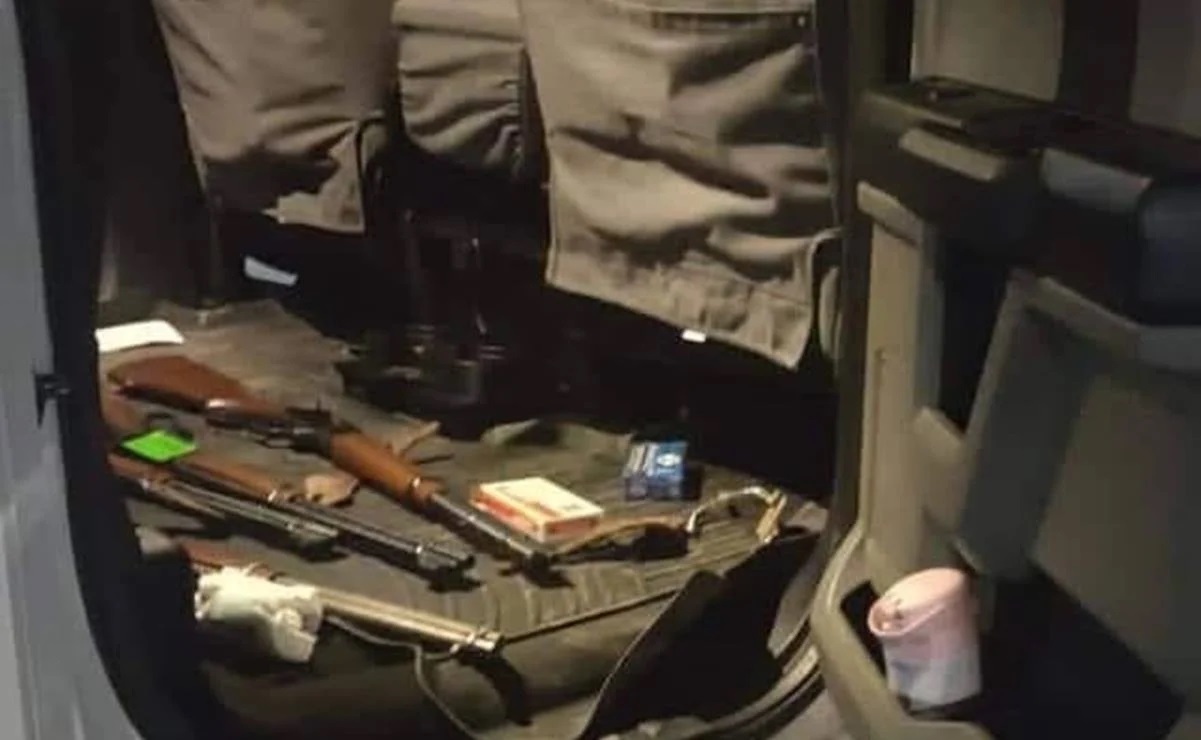 Armas encontrada a integrantes de la familia LeBarón. Foto: Cortesía