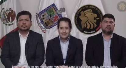 Conferencia de la Fiscalia de Nuevo León (captura de pantalla)