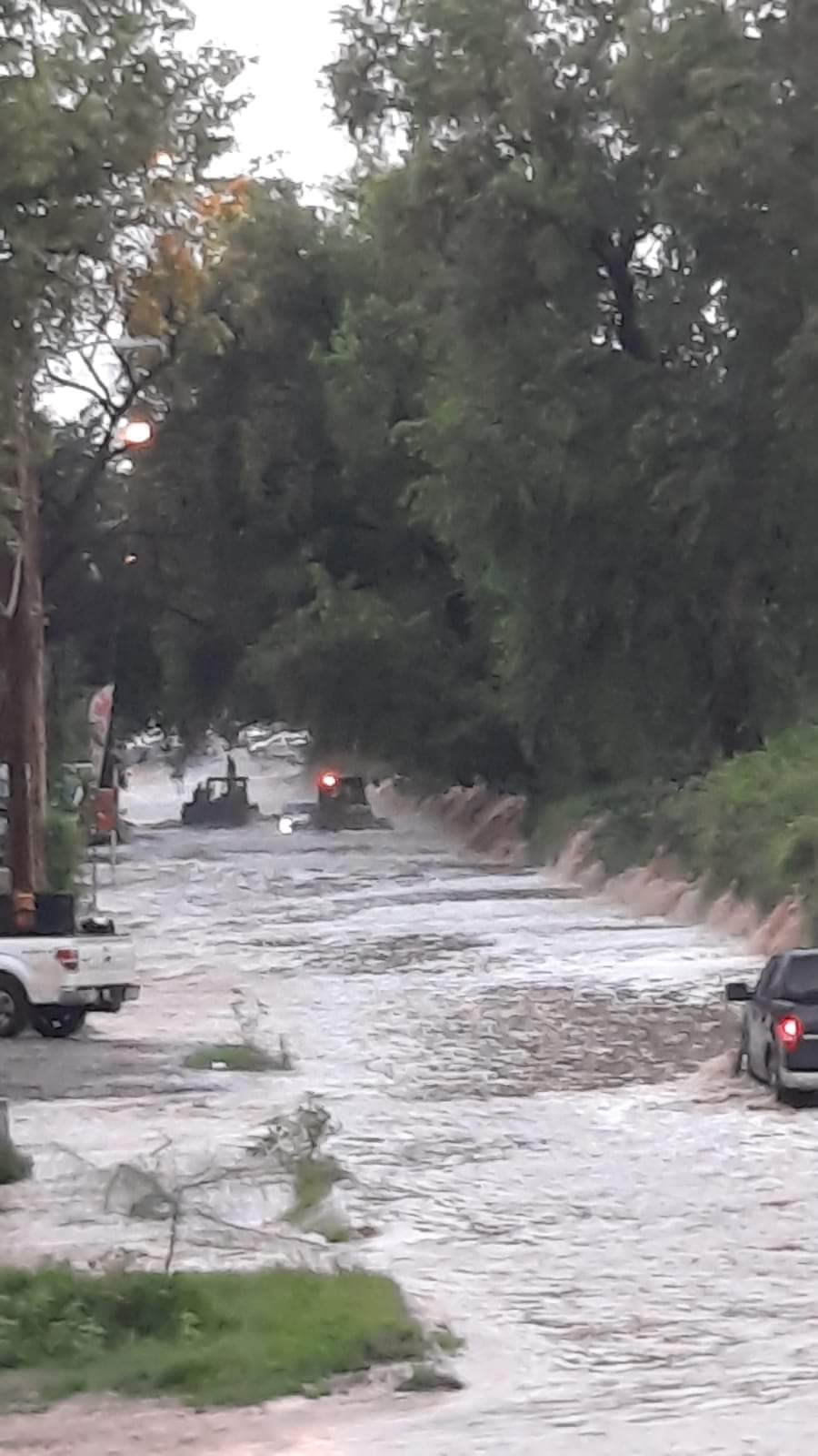 Creciente de arroyos en Sinaloa Municipio. Foto: Cortesía
