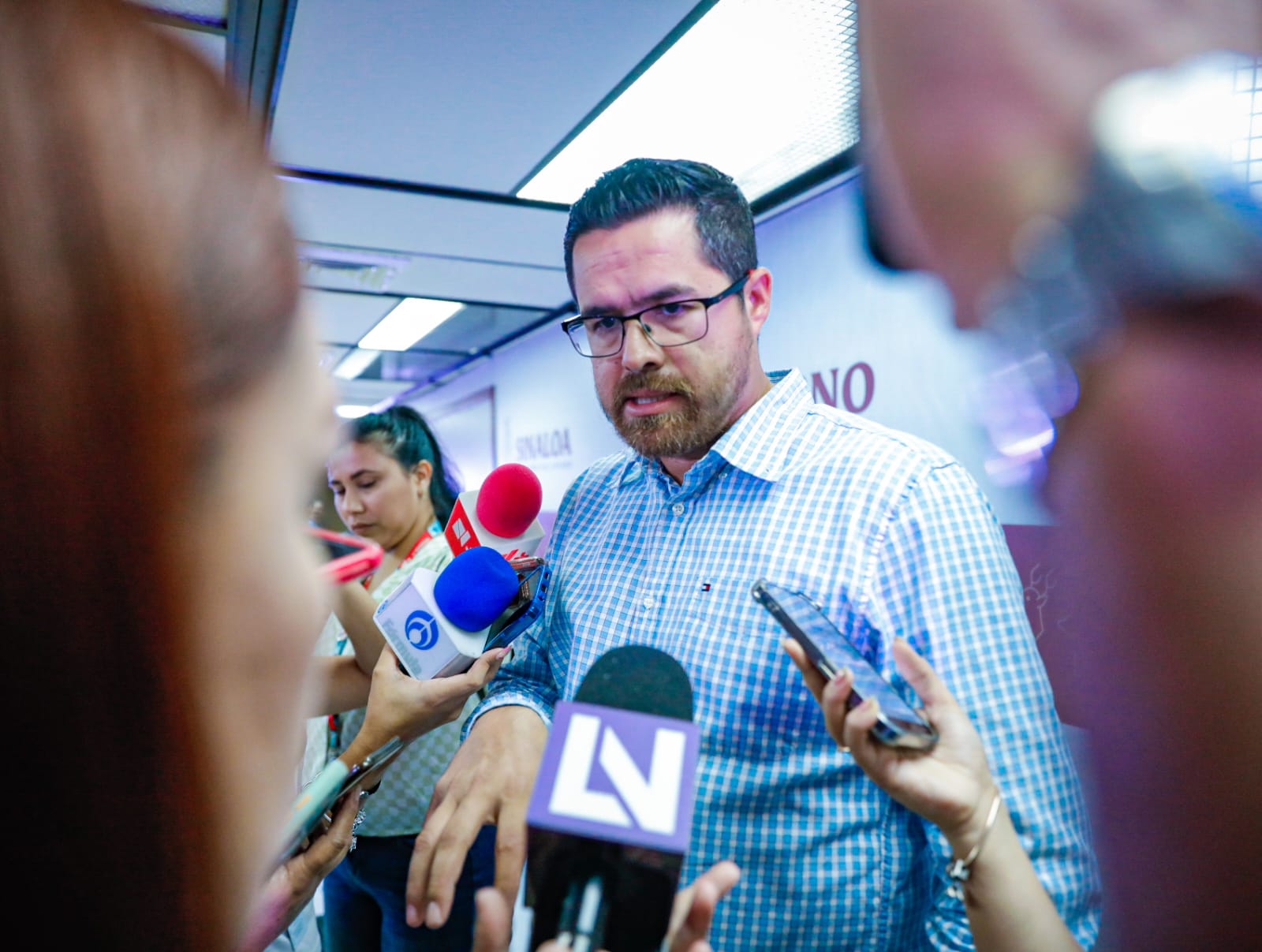 Cuitláhuac González Galindo, secretario de Salud en Sinaloa durante la conferencia de prensa mañanera