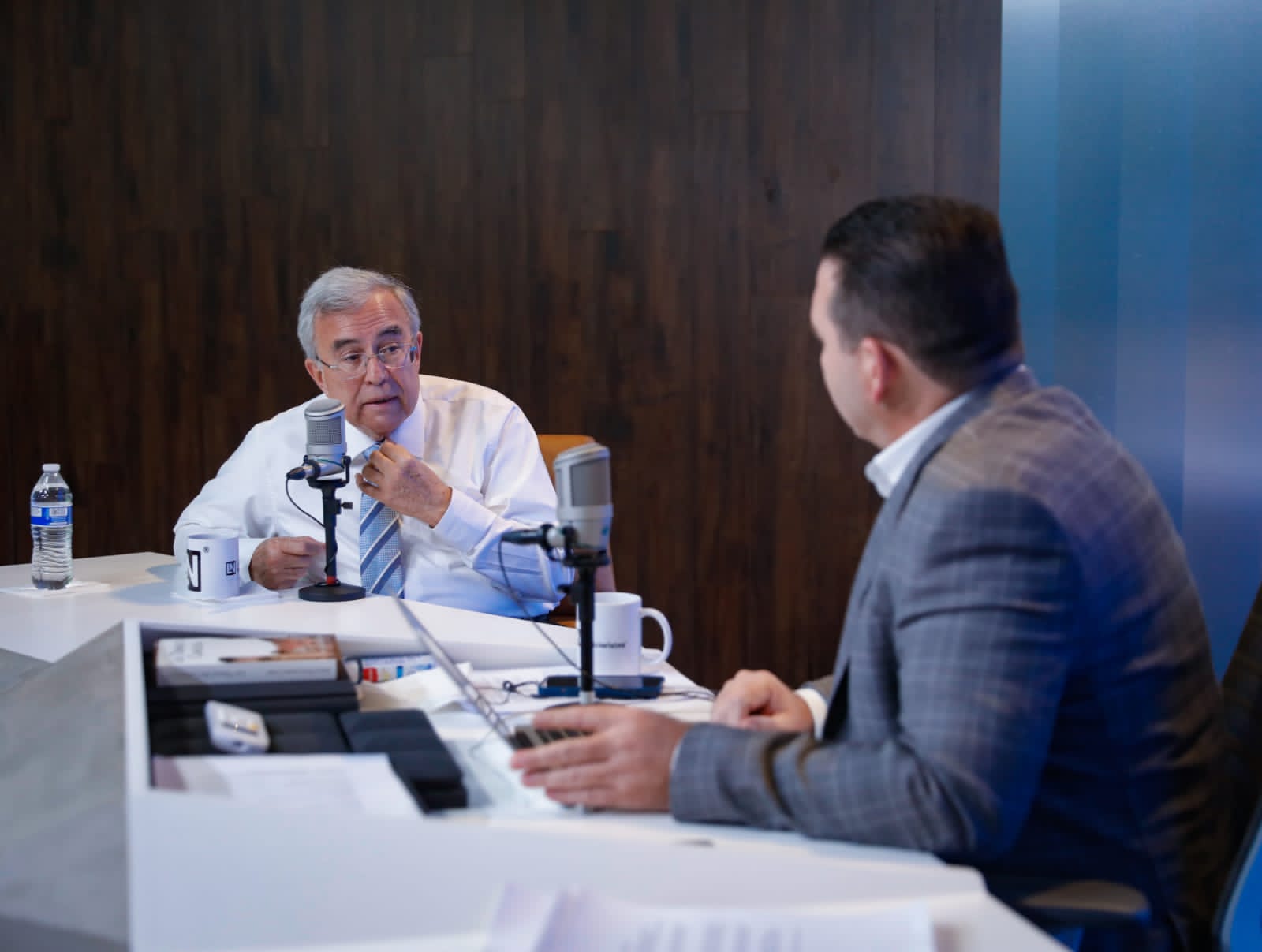 El gobernador de Sinaloa, Rubén Rocha Moya en entrevista con Luis Alberto Díaz en Los Noticieristas