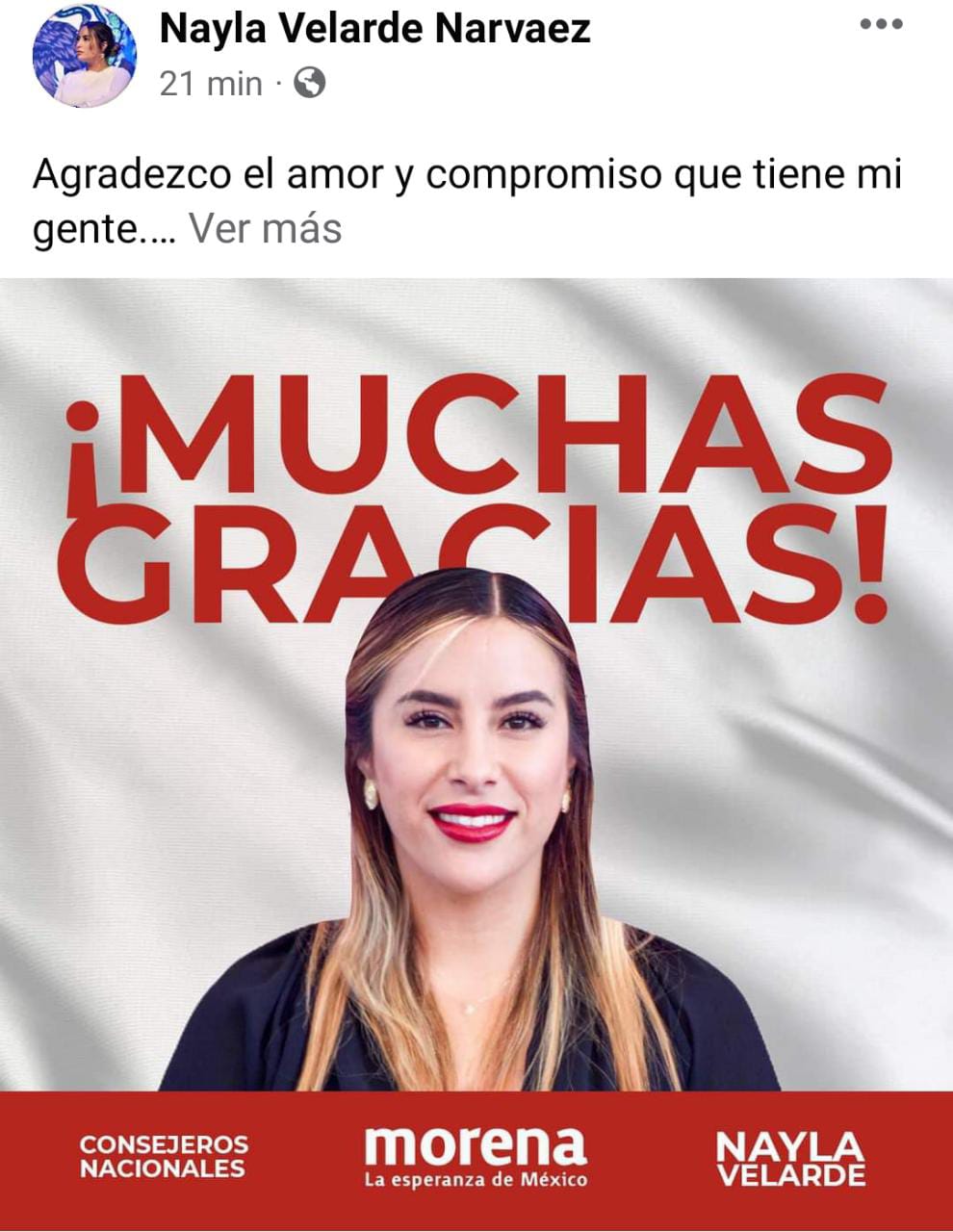 Es Nayla Velarde, virtual Consejera Nacional de Morena para la zona sur, en el Distrito 1 (Cecilia Barrón)