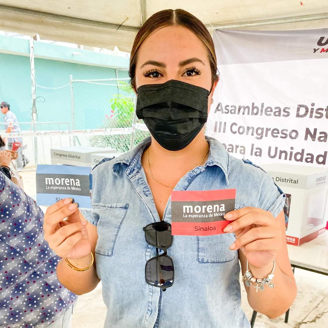 Es Nayla Velarde, virtual Consejera Nacional de Morena para la zona sur, en el Distrito 1 (Cecilia Barrón)