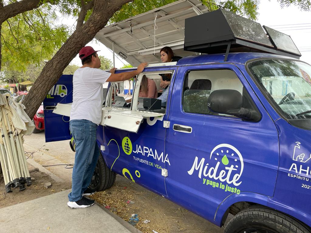 Innova Japama con unidad móvil de cobranza y tramites, estará yendo a colonias