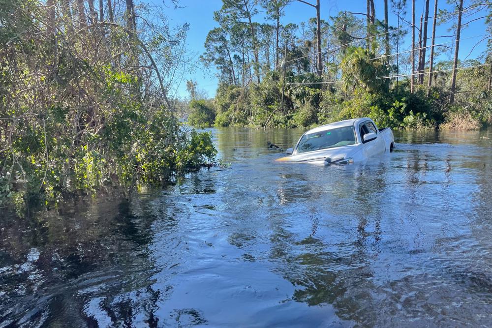 Inundaciones en Florida tras huracán 'Ian'. Foto: Cortesía