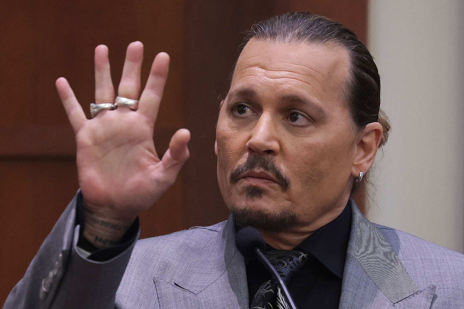 Johnny Deep durante el juicio. Foto: Cortesía