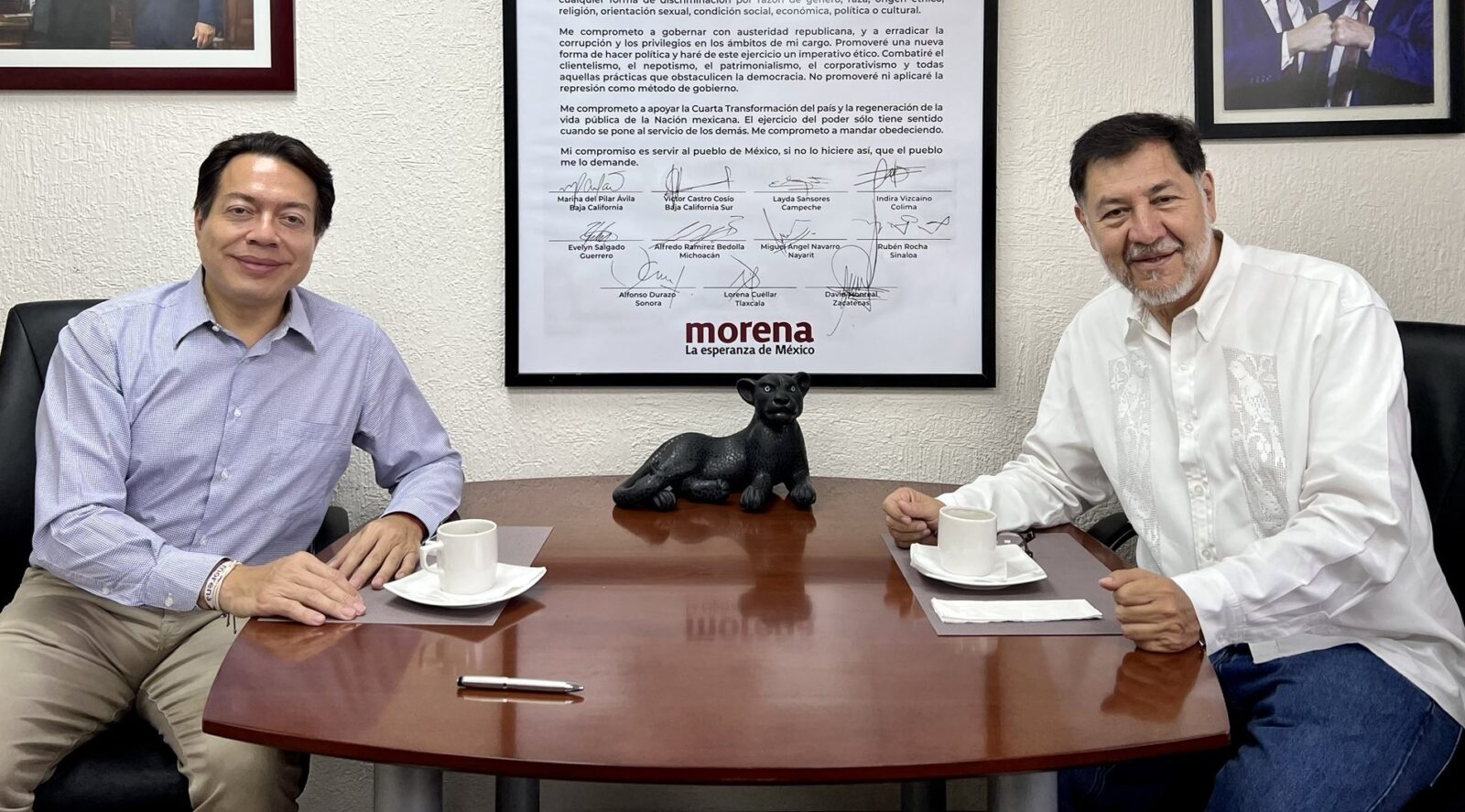 Mario Delgado y Gerardo Fernández Noroña. Foto: Cortesía