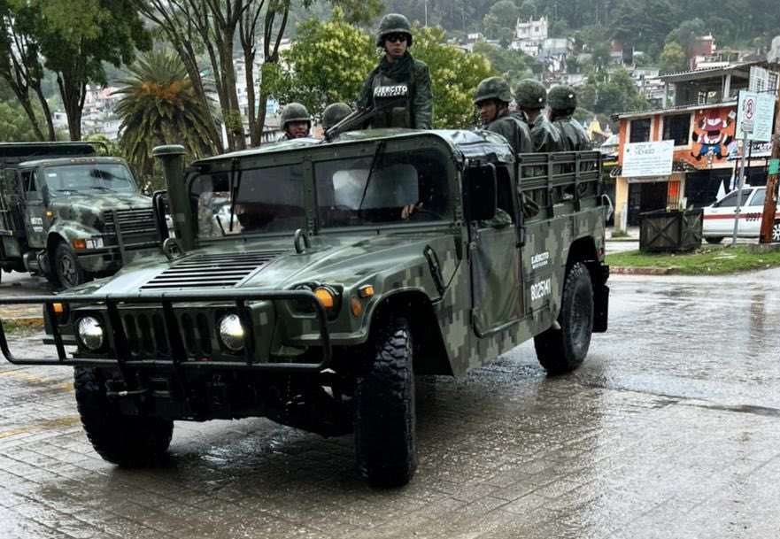Militares en San Cristobal de las Casas. Foto: Cortesía