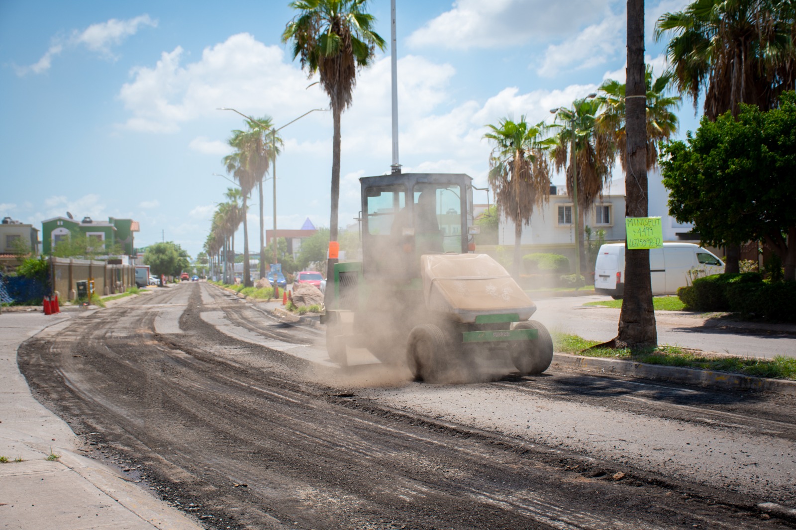 Obras de reencarpetado en Culiacán