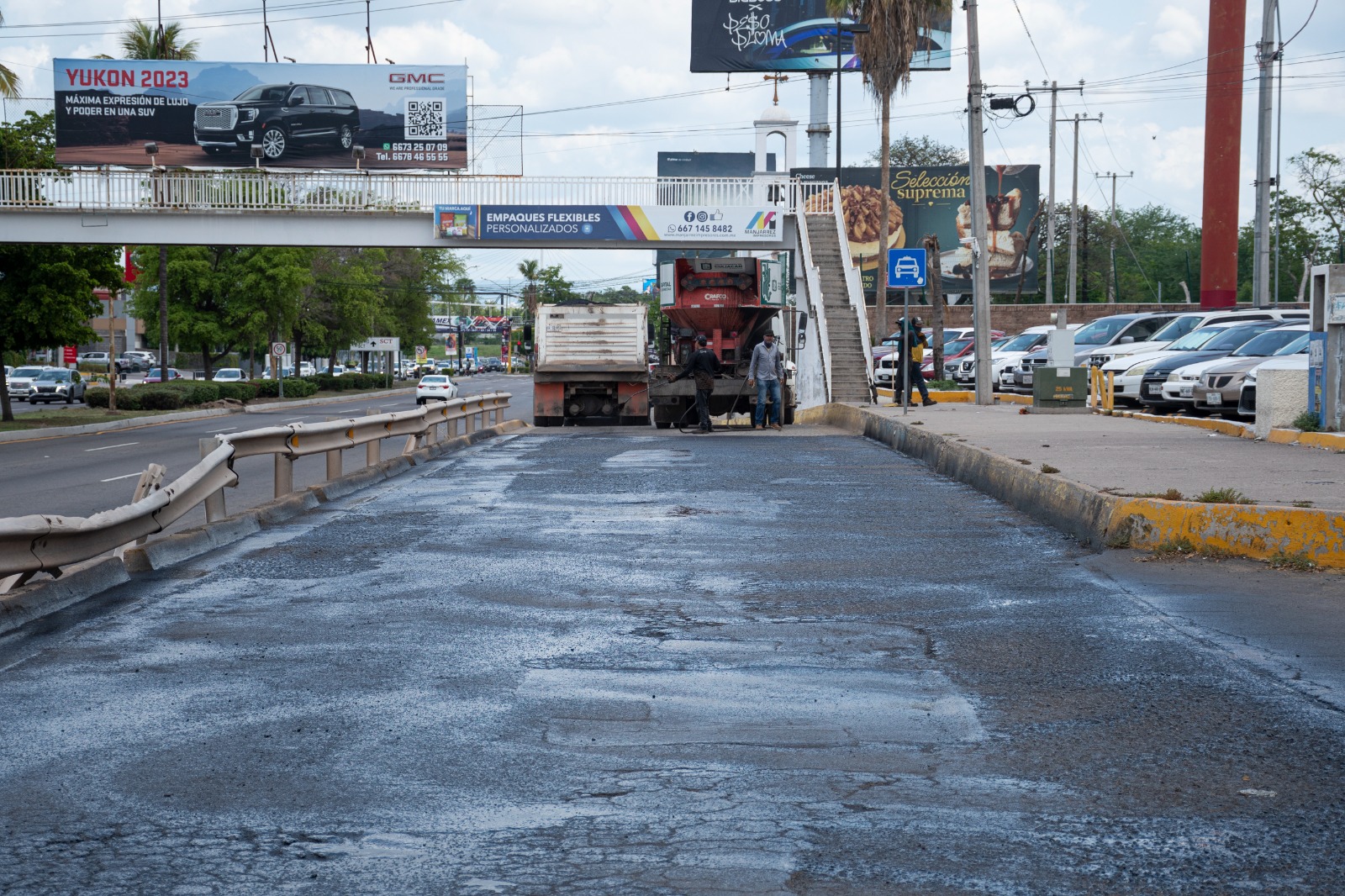 Obras de reencarpetado en Culiacán