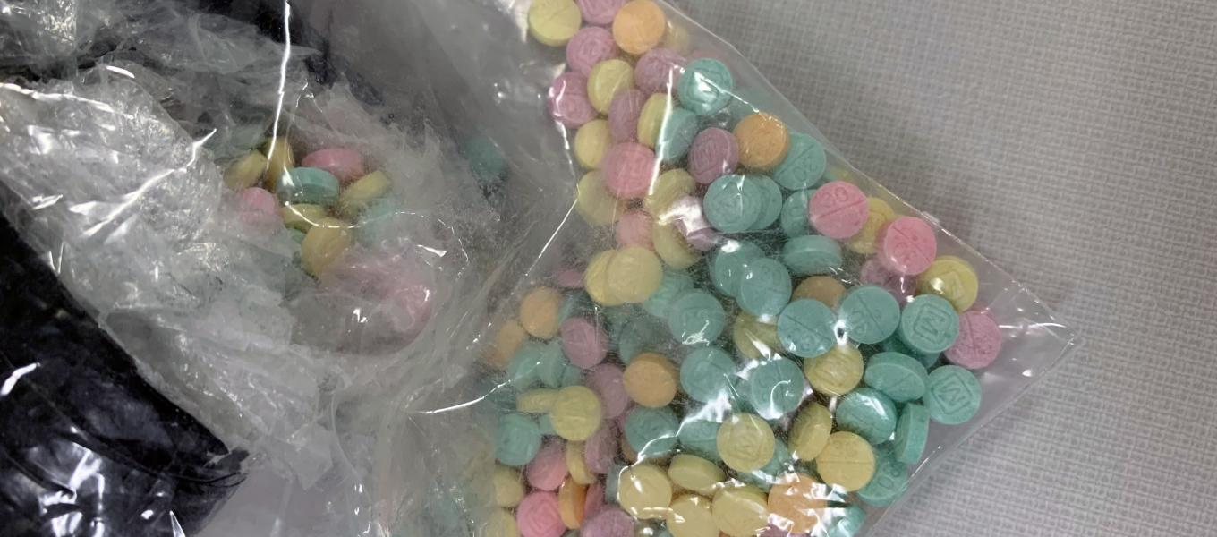 Pastillas de Fentanilo encontradas en caja de Legos. Foto: Cortesía