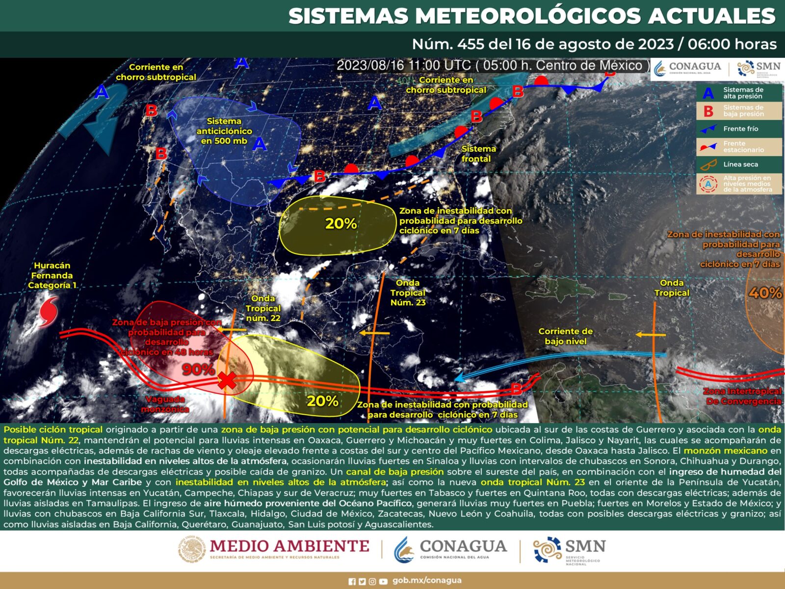 Pronóstico para este miércoles en Sinaloa (cortesía)