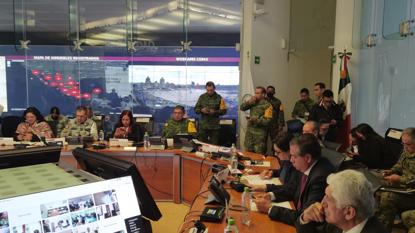 Sesión del Comité Nacional de Emergencia de CNE. Foto: Cortesía