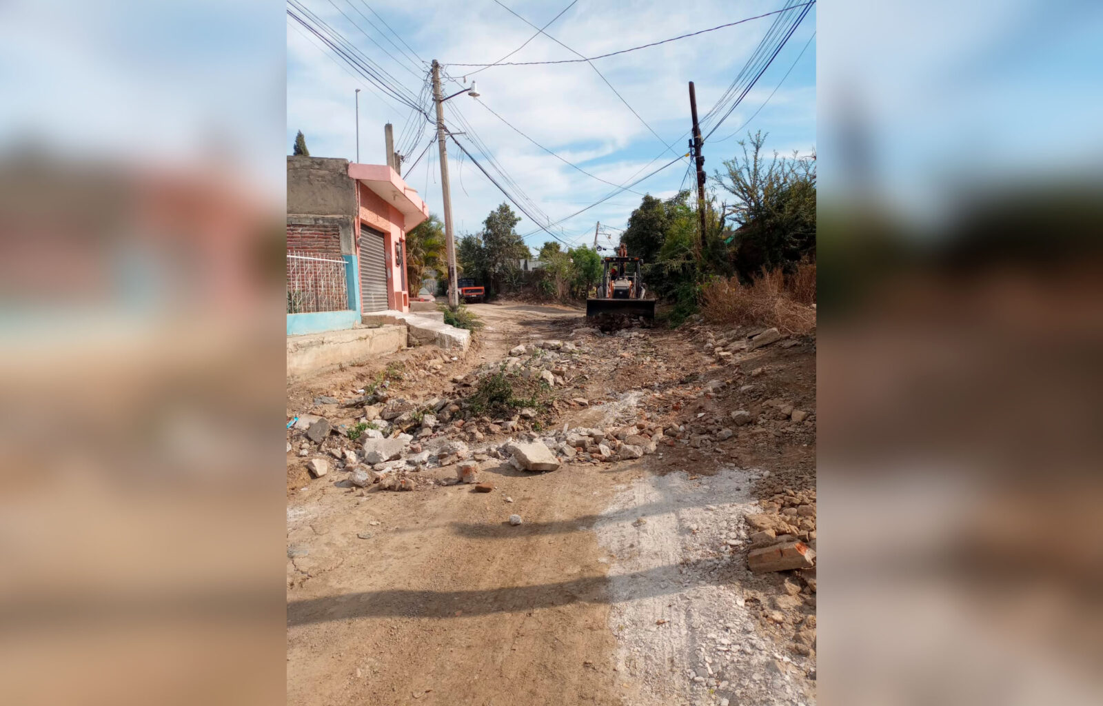 Trabajos de mejoramiento en colonia Rincón de Urías en Mazatlán. Foto: Cortesía