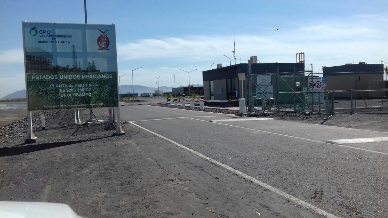 planta de fertilizantes en el puerto de Topolobampo