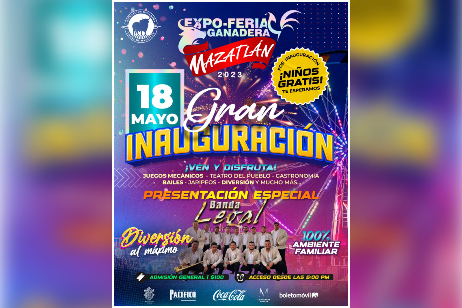¡Apúntale! Este 18 de mayo arranca la Expo Feria Ganadera Mazatlán 2023 y niños entran gratis