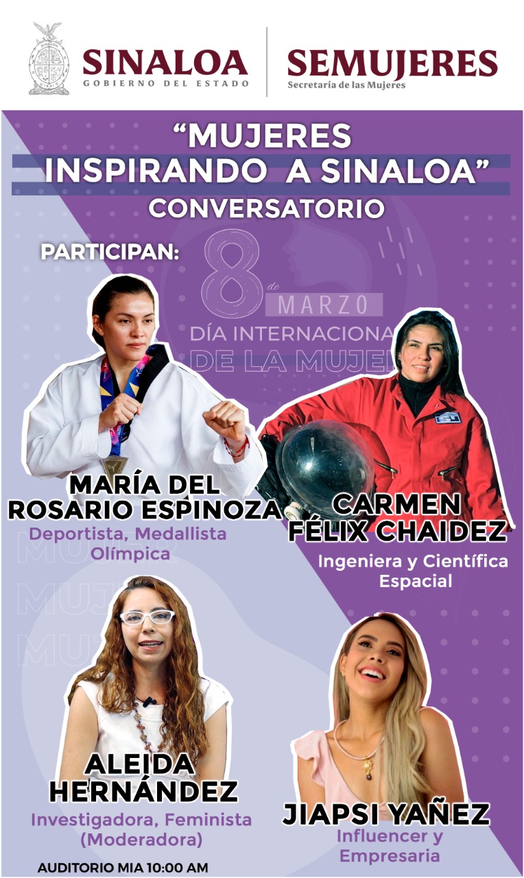 poster mujeres inspirando a Sinaloa Semujeres